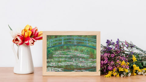 Art Print : Claude Monet, The Japanese Footbridge, 1899 - Vintage Wall Art