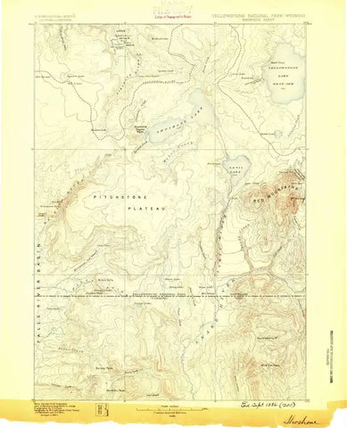 1886 Shoshone, WY - Wyoming - USGS Topographic Map