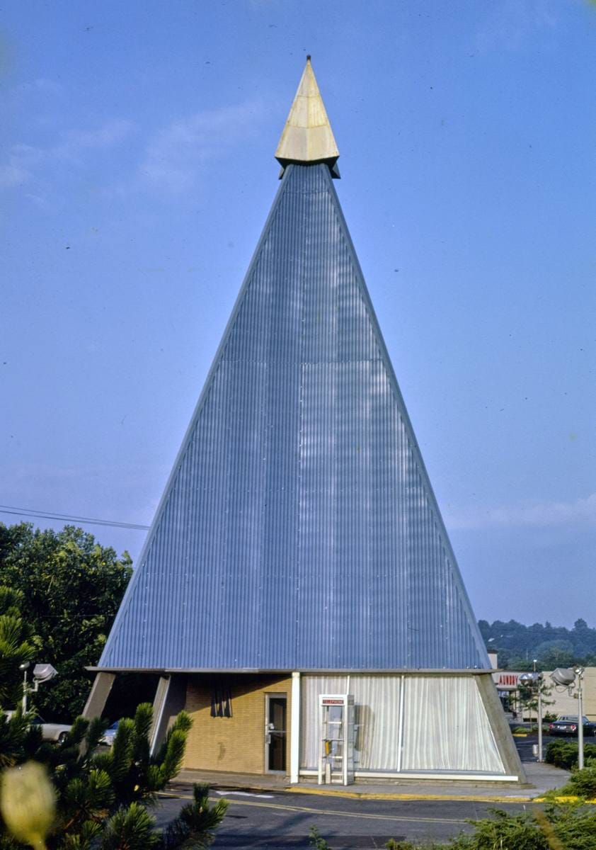 Historic Photo : 1984 Host Ways Motel office & symbol, East Haven, Connecticut | Margolies | Roadside America Collection | Vintage Wall Art :