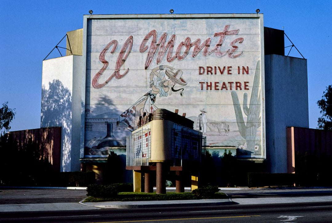 Historic Photo : 1981 El Monte Drive-In Theater, Lower Azusa Road, El Monte, California | Margolies | Roadside America Collection | Vintage Wall Art :