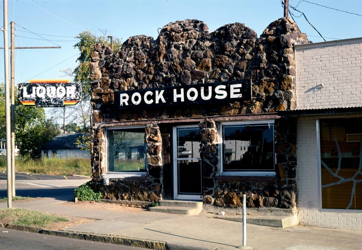 Historic Photo : 1979 Rock House Liquors, Texarkana, Arkansas | Margolies | Roadside America Collection | Vintage Wall Art :