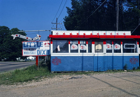 Historic Photo : 1982 Little Dixie Fireworks Stand, West Monroe, Louisiana | Margolies | Roadside America Collection | Vintage Wall Art :
