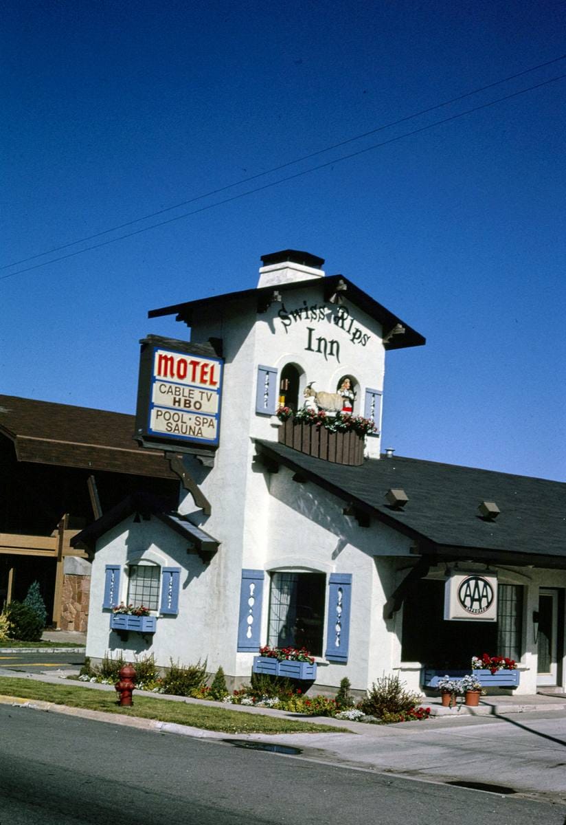 Historic Photo : 1991 Swiss Alps Inn Motel, Heber City, Utah | Margolies | Roadside America Collection | Vintage Wall Art :