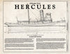 Blueprint Title Sheet - Steam Tug Hercules, Hyde Street Pier, San Francisco, San Francisco County, CA