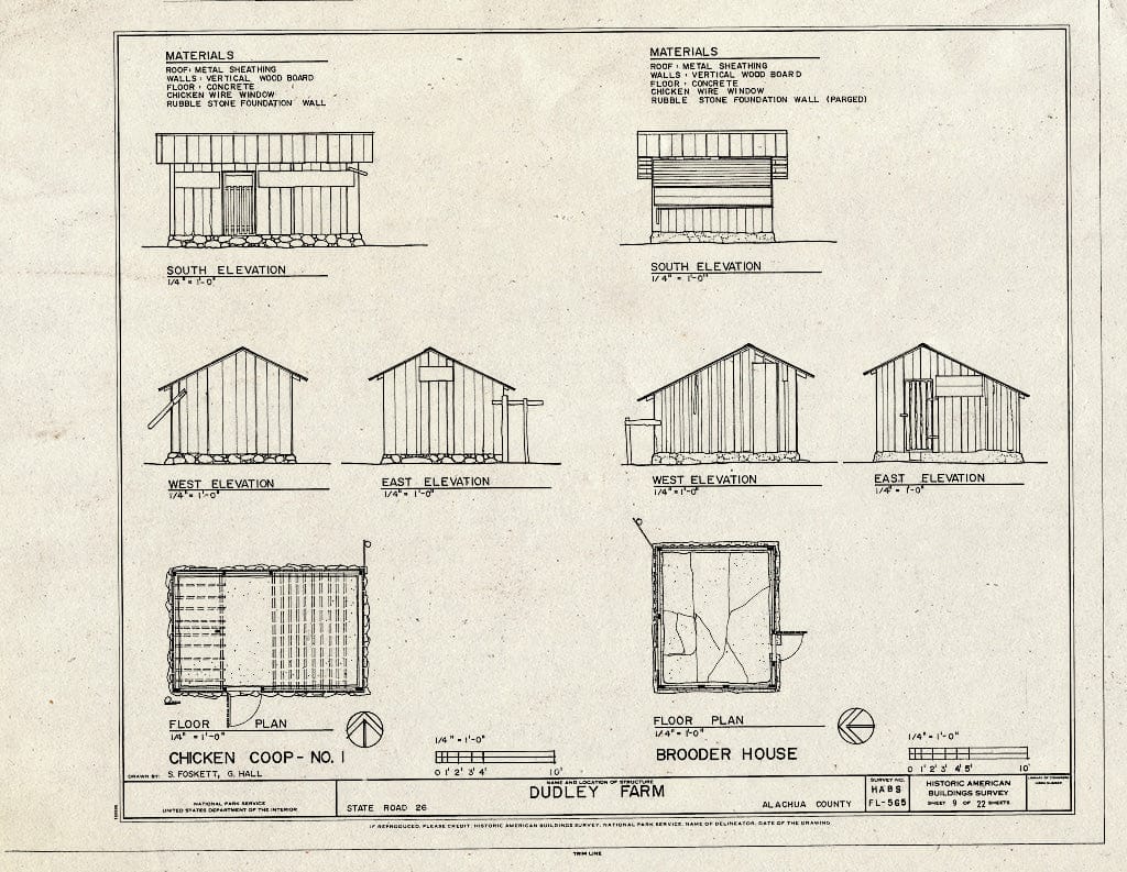 Blueprint Chicken Coop No. 1 & Brooder House - Elevations & Floor Plan – Historic Pictoric blueprint-chicken-coop-no-1-brooder-house-elevations-floor-plan-historic-pictoric