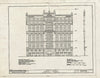 Blueprint West Elevation - Rookery Building, 209 South Lasalle Street, Chicago, Cook County, IL
