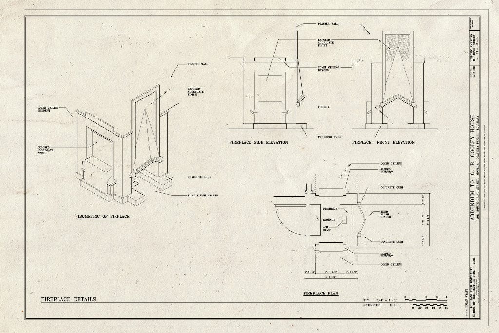 Fireplace Drawing Details