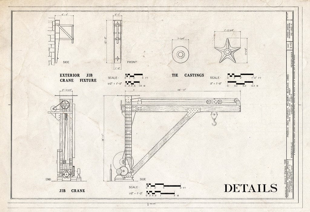 Blueprint HAER PA,15-PHOEN,4A- (Sheet 5 of 10) - Phoenix Iron Company, Foundry Building, Main Street at Mill Street, Phoenixville, Chester County, PA