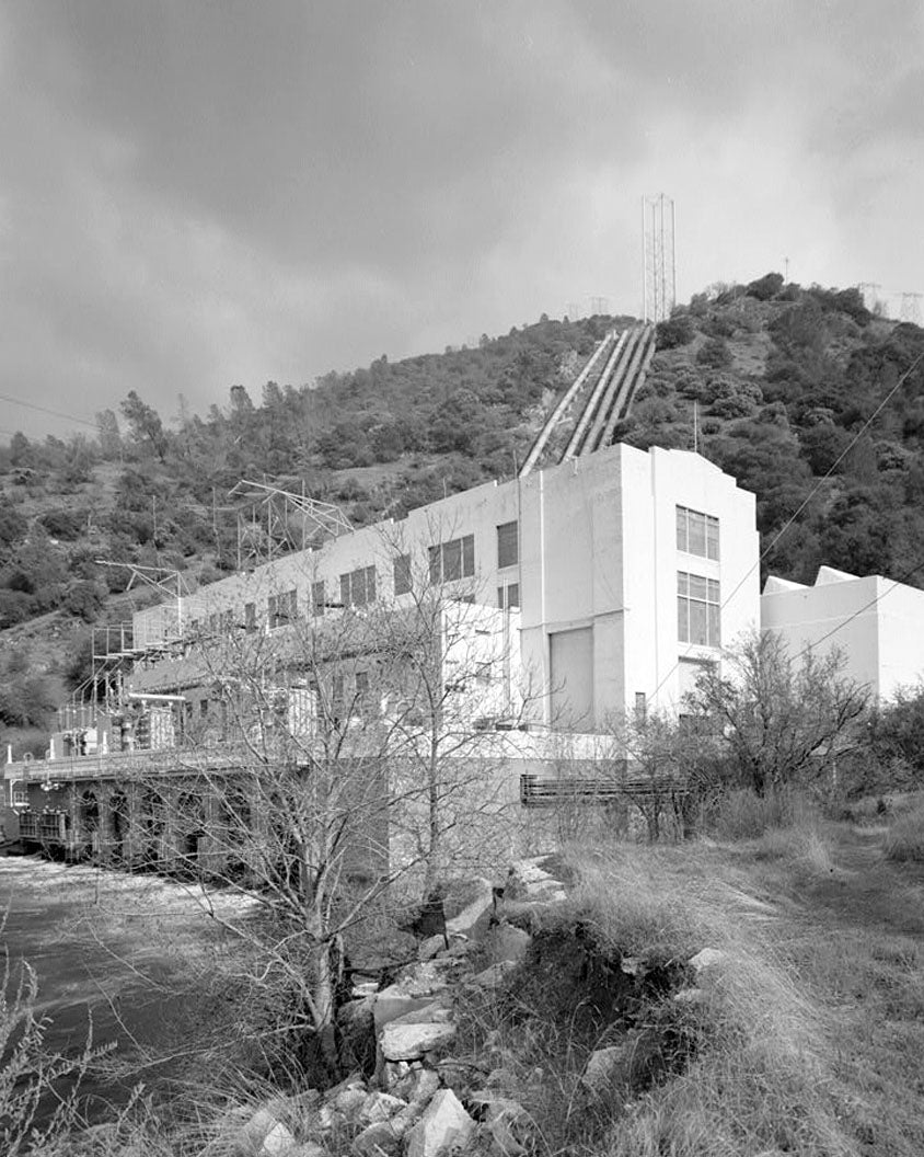 Historic Photo : Big Creek Hydroelectric System, Powerhouse 3 Penstock Standpipes, Big Creek, Big Creek, Fresno County, CA 2 Photograph