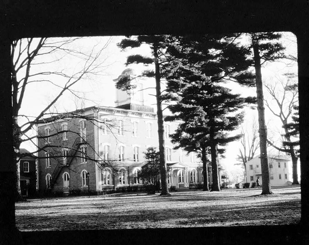 Historic Photo : Iowa Wesleyan College, Old Main Building, Broad Street, Mount Pleasant, Henry County, IA 1 Photograph