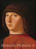Art Print : Antonello da Messina, Portrait of a Young Man, c.1478 - Vintage Wall Art