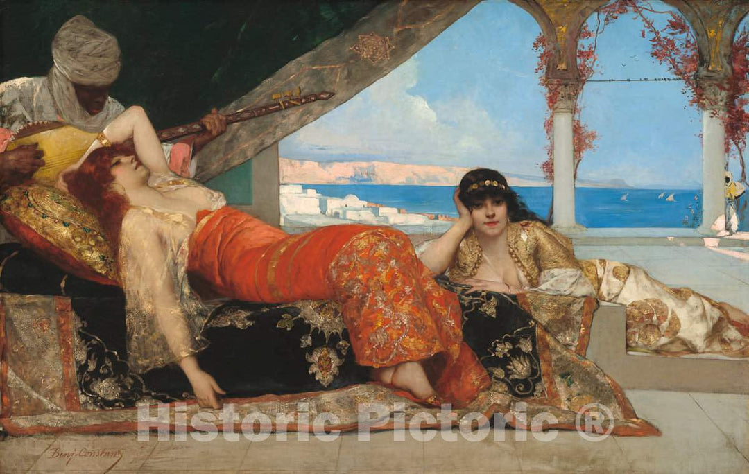 Art Print : Jean Joseph Benjamin Constant, The Favorite of The Emir, c. 1879 - Vintage Wall Art