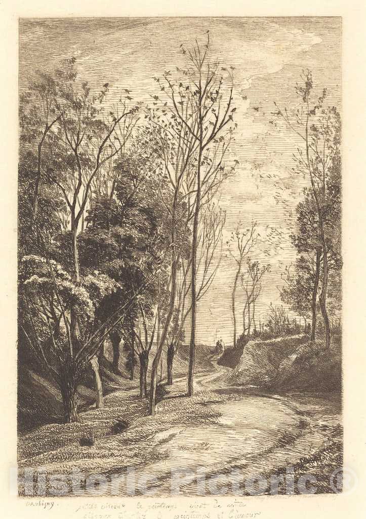 Art Print : Charles-François Daubigny, Little Birds (Les Petits oiseaux), 1850 - Vintage Wall Art