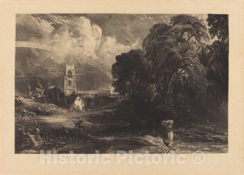 Art Print : Lucas After Constable, Stoke-by-Neyland, in or After 1829 - Vintage Wall Art