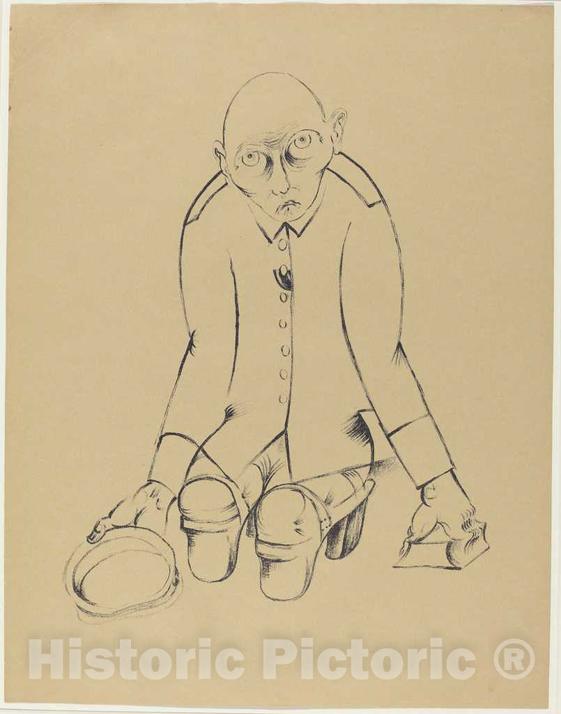 Art Print : Heinrich Hoerle, Der ErnÃ¤hrer (The Bread Winner), 1920 - Vintage Wall Art