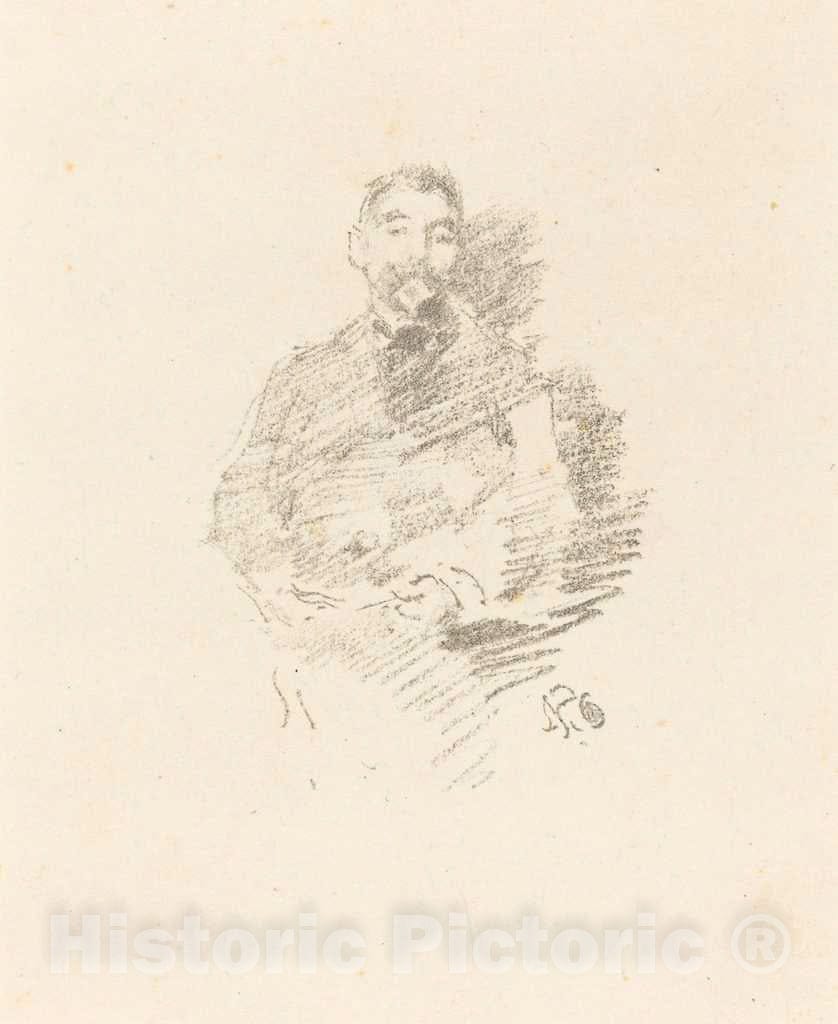 Art Print : James McNeill Whistler, Stéphane Mallarmé, 1892 - Vintage Wall Art