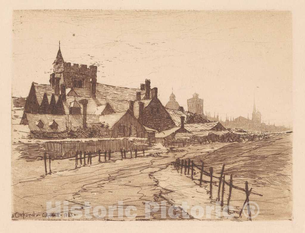 Art Print : Charles Platt A, Oxford, 1883 - Vintage Wall Art