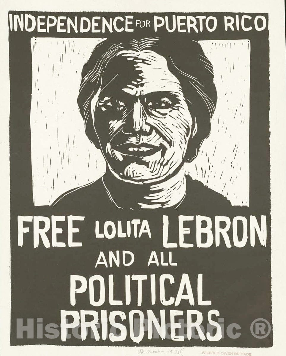 Vintage Poster - Free Lolita Lebron and All Political Prisoners, Historic Wall Art