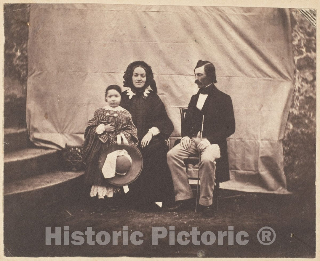 Photo Print : Charles Nègre - Family Group : Vintage Wall Art