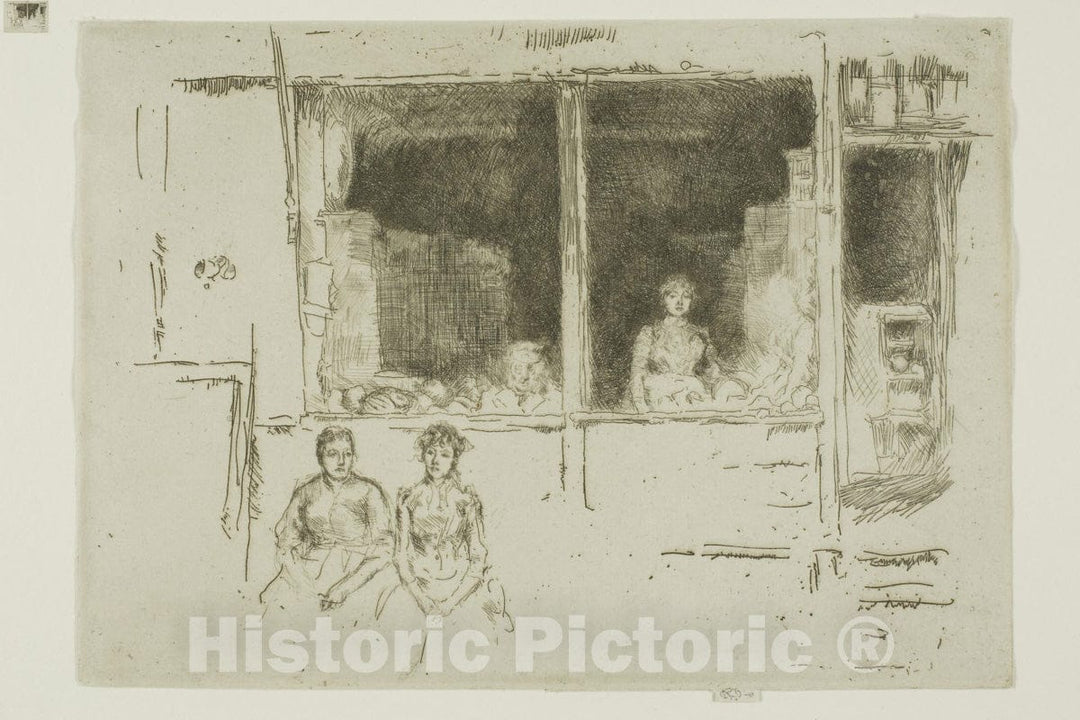 Art Print : Melon-Shop, Hounsditch, James McNeill Whistler, 1887, Vintage Wall Decor :