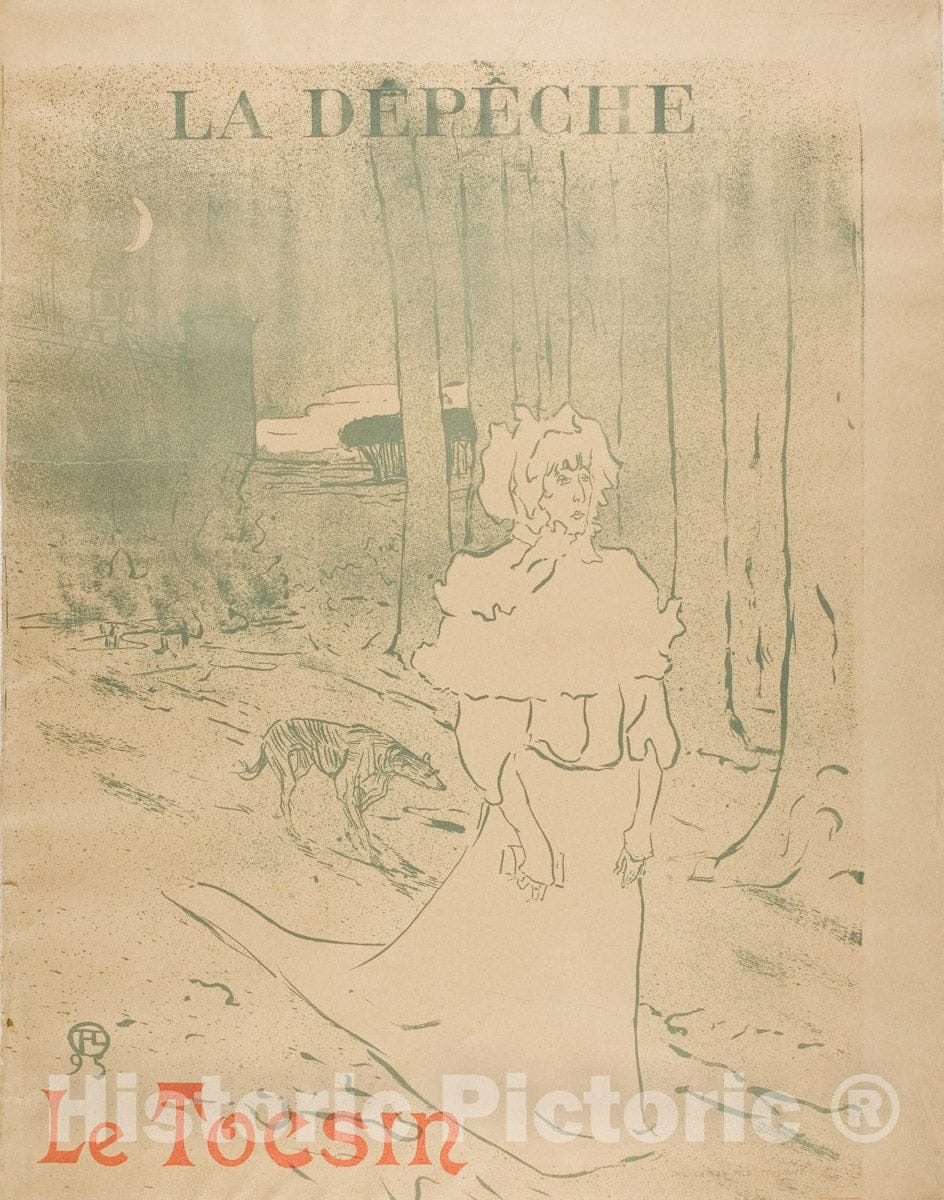 Art Print : The Chatelaine, or Le Tocsin, Henri de Toulouse-Lautrec, c 1895, Vintage Wall Decor :