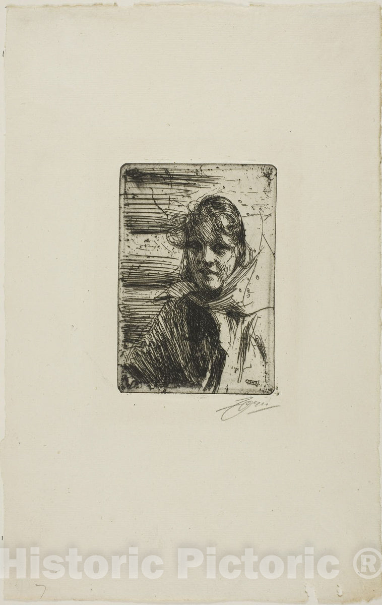 Art Print : Kol Margit, Anders Zorn, c 1901, Vintage Wall Decor :
