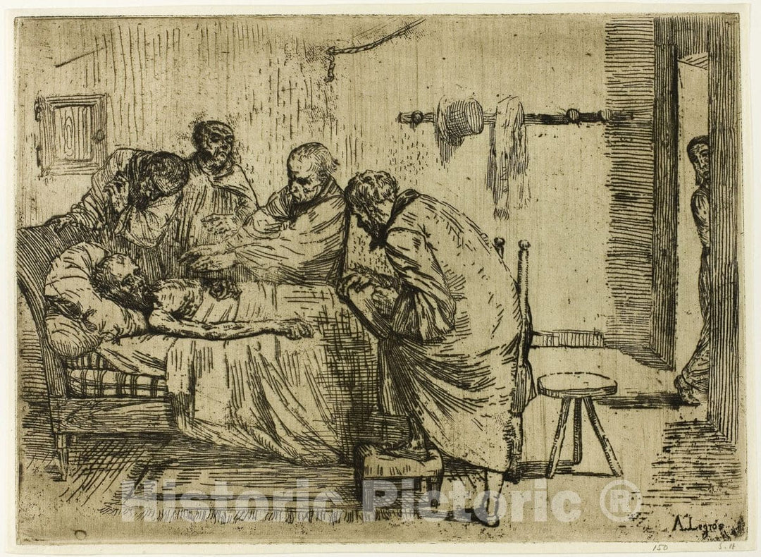 Art Print : The Truth in the Case of Mr. Waldemar, Alphonse Legros, c.1865, Vintage Wall Decor :