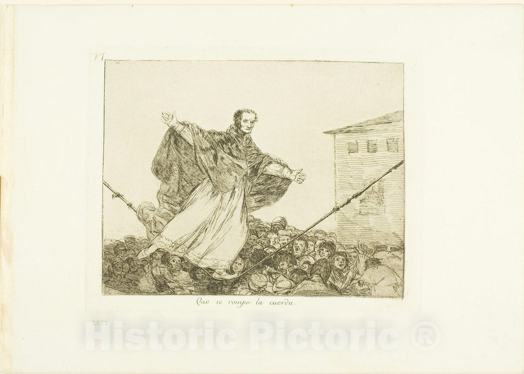 Art Print : May the cord break, plate seventy-seven from The Disasters of War, Francisco Goya, c.1815, Vintage Wall Decor :