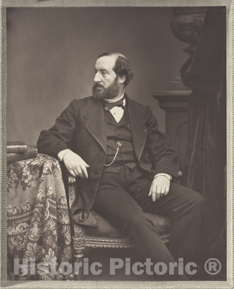 Art Photo : emile Angier, Antoine Samuel Adam-Salomon, c 1875, Vintage Wall Decor :