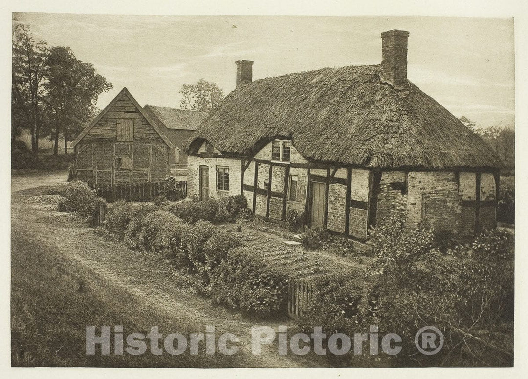 Art Photo : Izaak Waltons House at Shallowford, Staffordshire, Peter Henry Emerson, c.1908, Vintage Wall Decor :