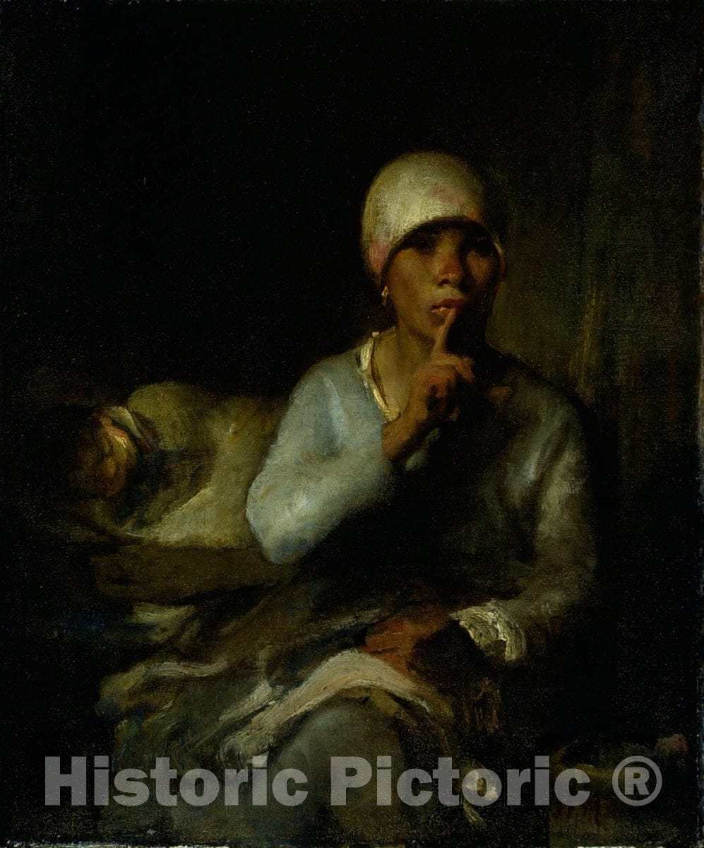Art Print : Woman and Child (Silence), Jean François Millet, c 1623, Vintage Wall Decor :