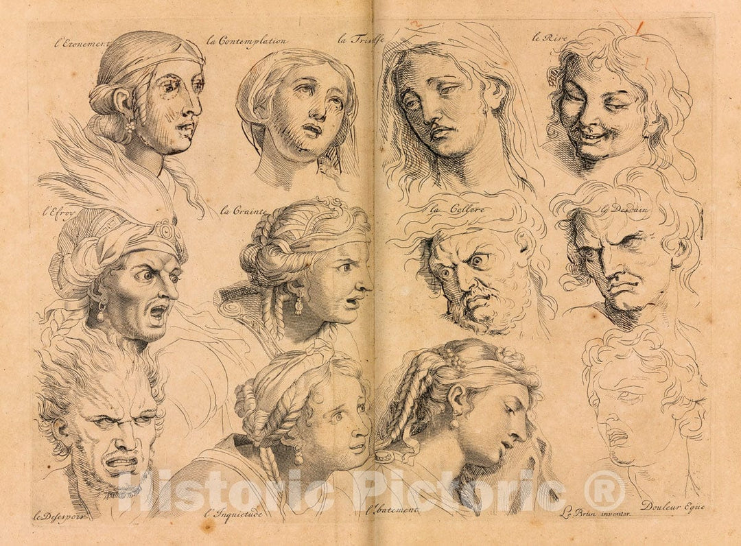 Art Print : Henri Testelin - Sentimens des plus Habiles Peintres sur la Pratique de la Peinture et Sculpture, mis en Tables de Preceptes : Vintage Wall Art
