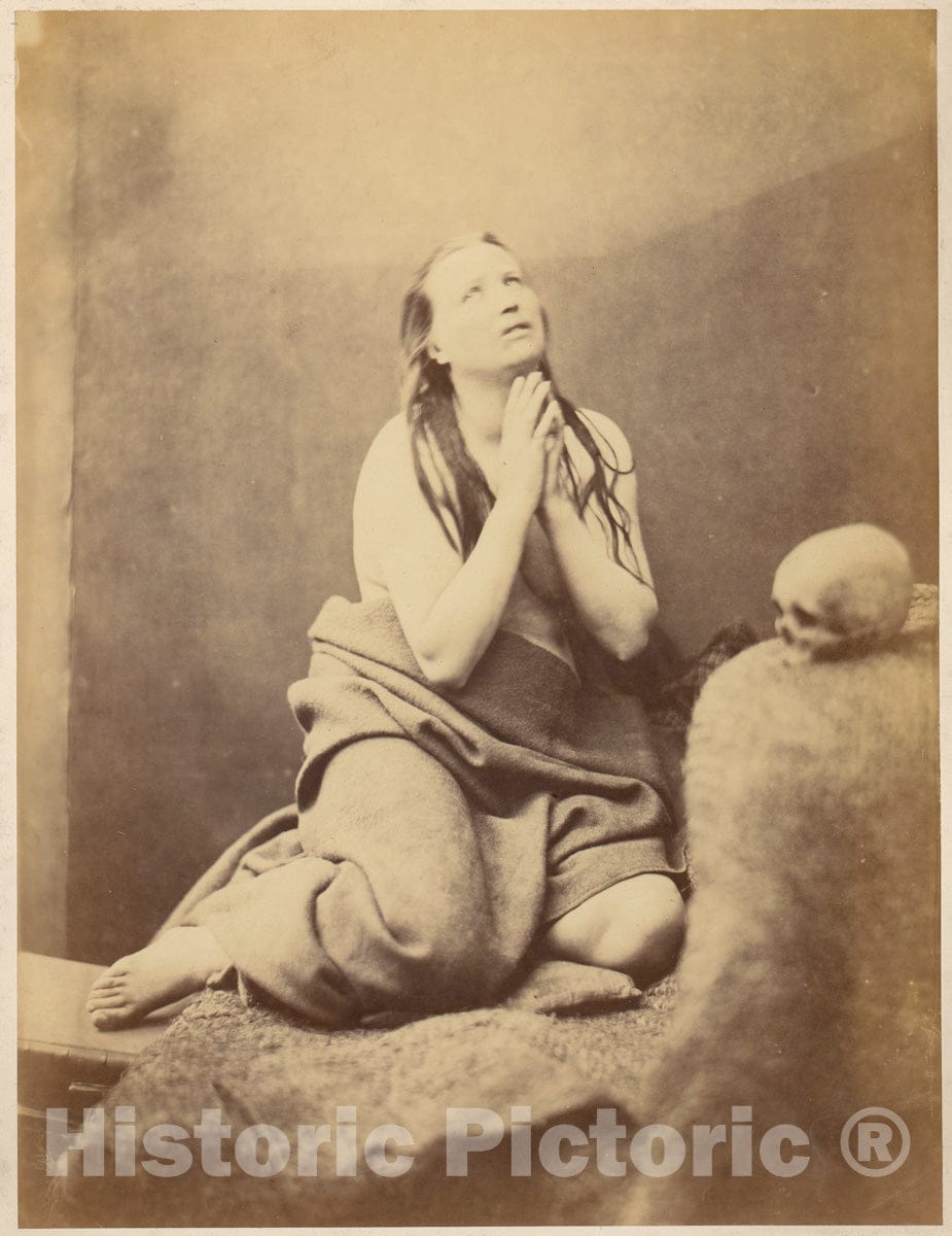 Photo Print : Study for Mary Magdalene : Vintage Wall Art