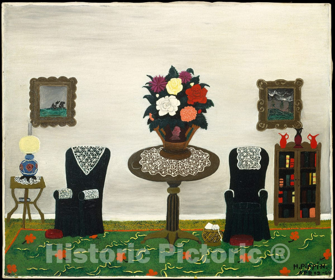 Art Print : Horace Pippin - Victorian Interior II : Vintage Wall Art