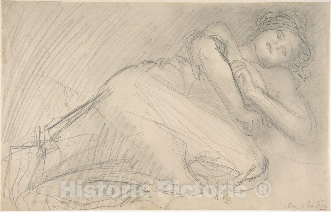 Art Print : Auguste Rodin - L'Abandonnée : Vintage Wall Art