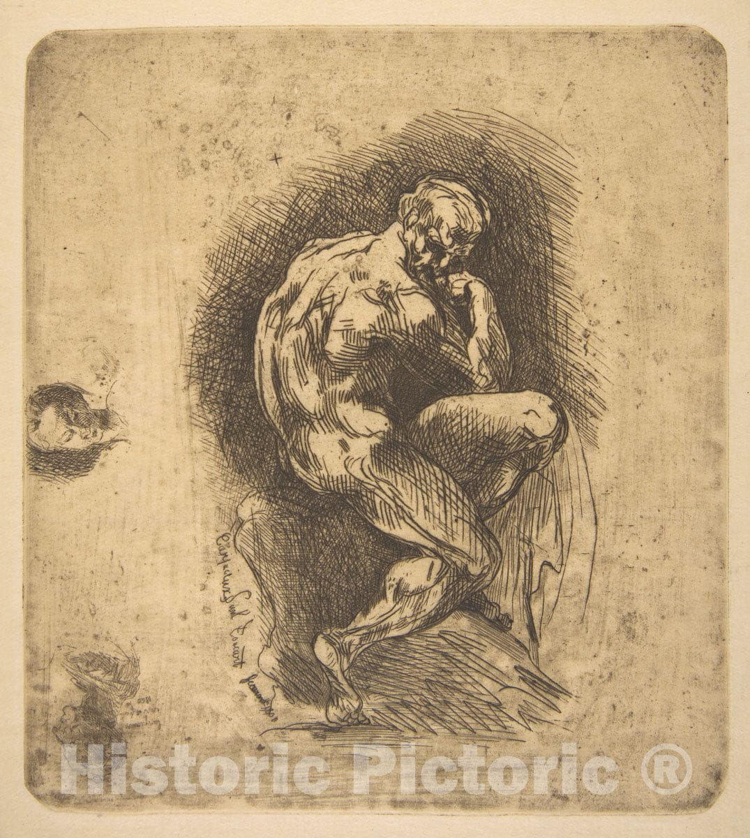 Art Print : Jean-Baptiste Carpeaux - Ugolino : Vintage Wall Art