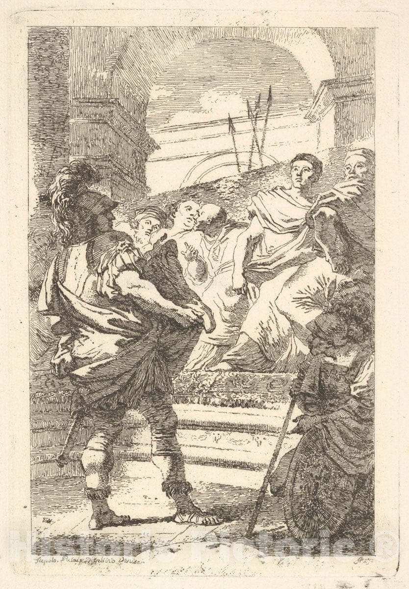 Art Print : Jean Honoré Fragonard - Fabius Maximus Before The Senate at Carthage 1 : Vintage Wall Art