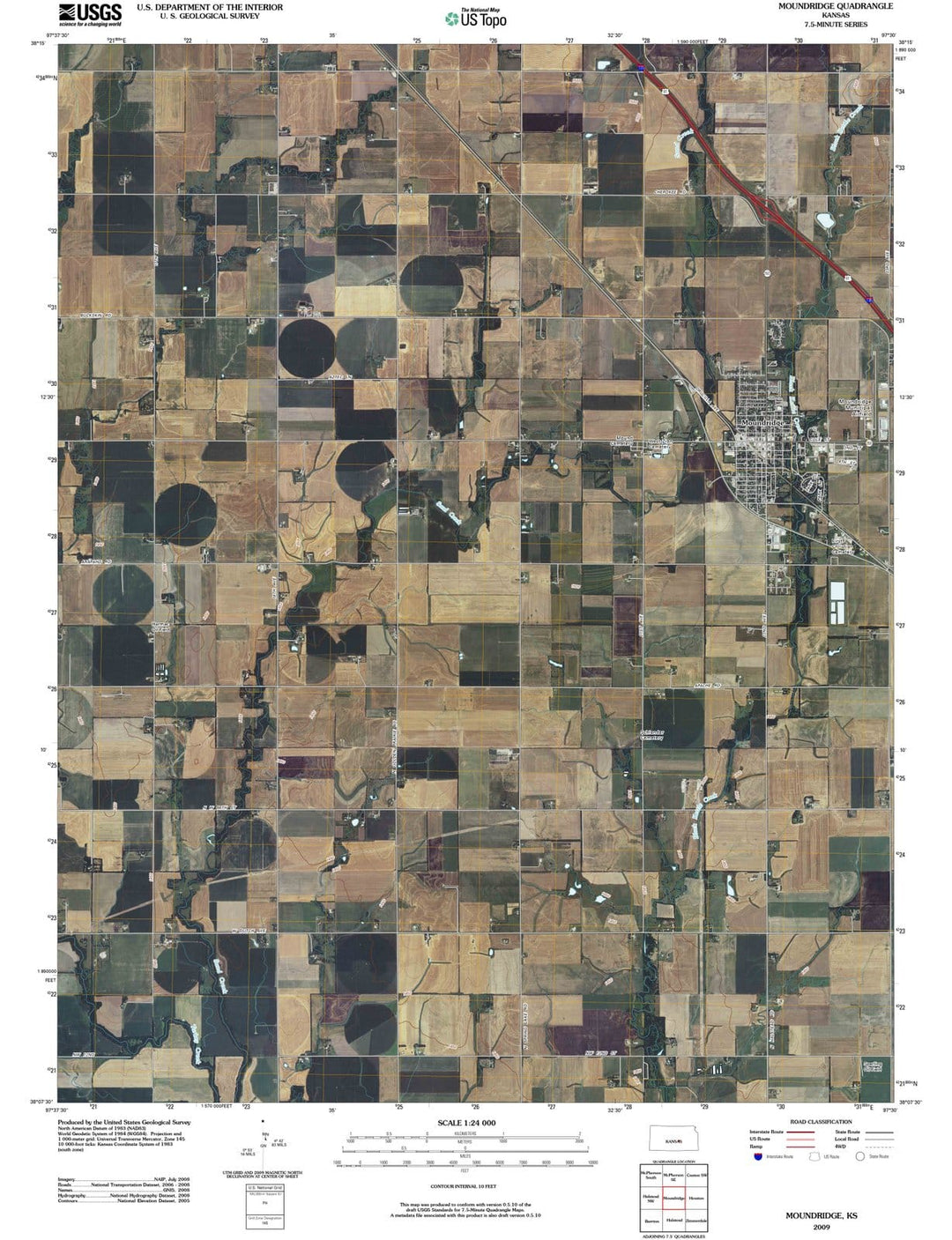 2009 Moundridge, KS - Kansas - USGS Topographic Map