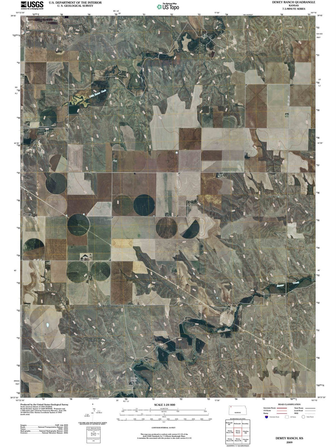 2009 Dewey Ranch, KS - Kansas - USGS Topographic Map