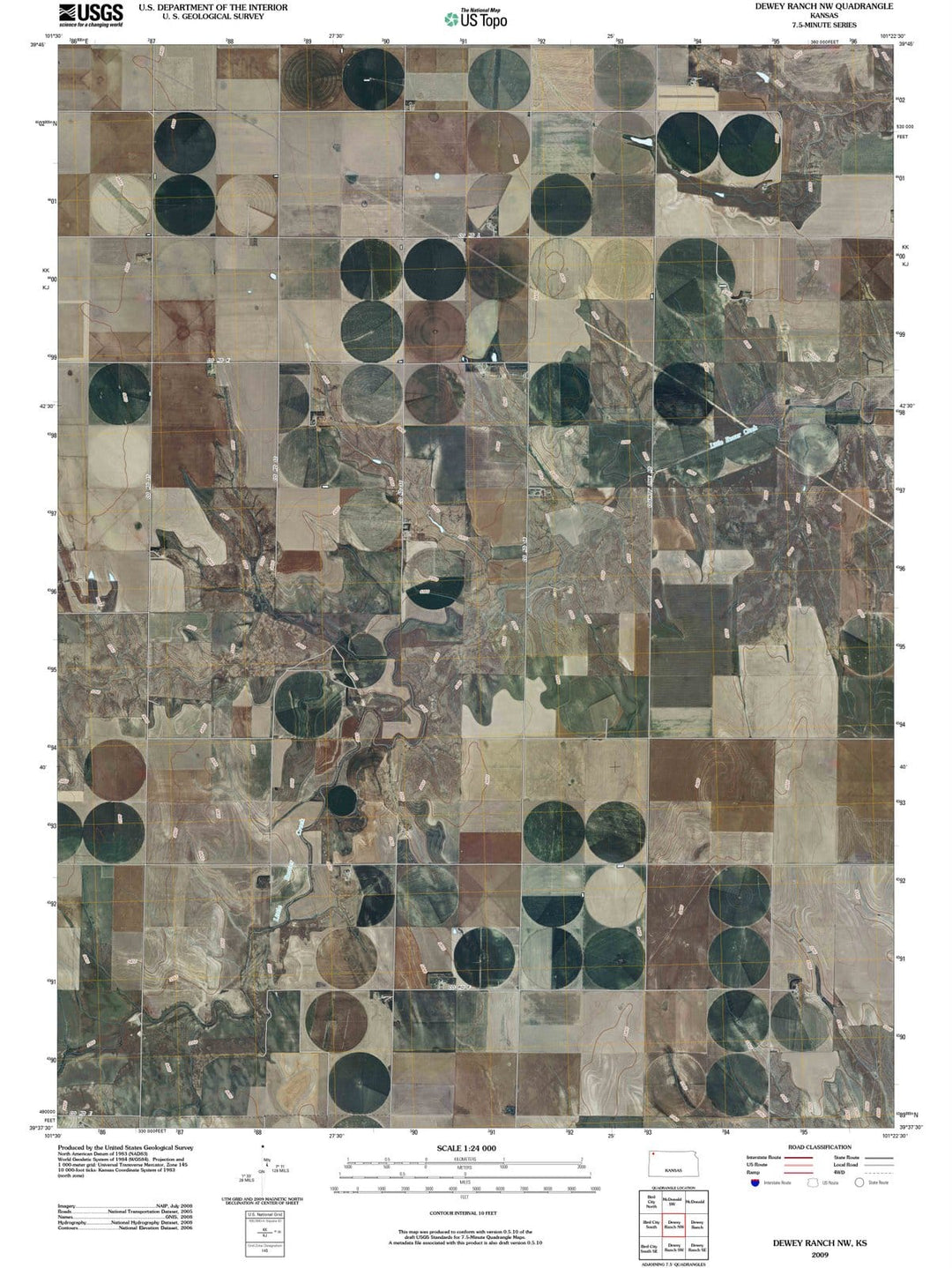 2009 Dewey Ranch, KS - Kansas - USGS Topographic Map