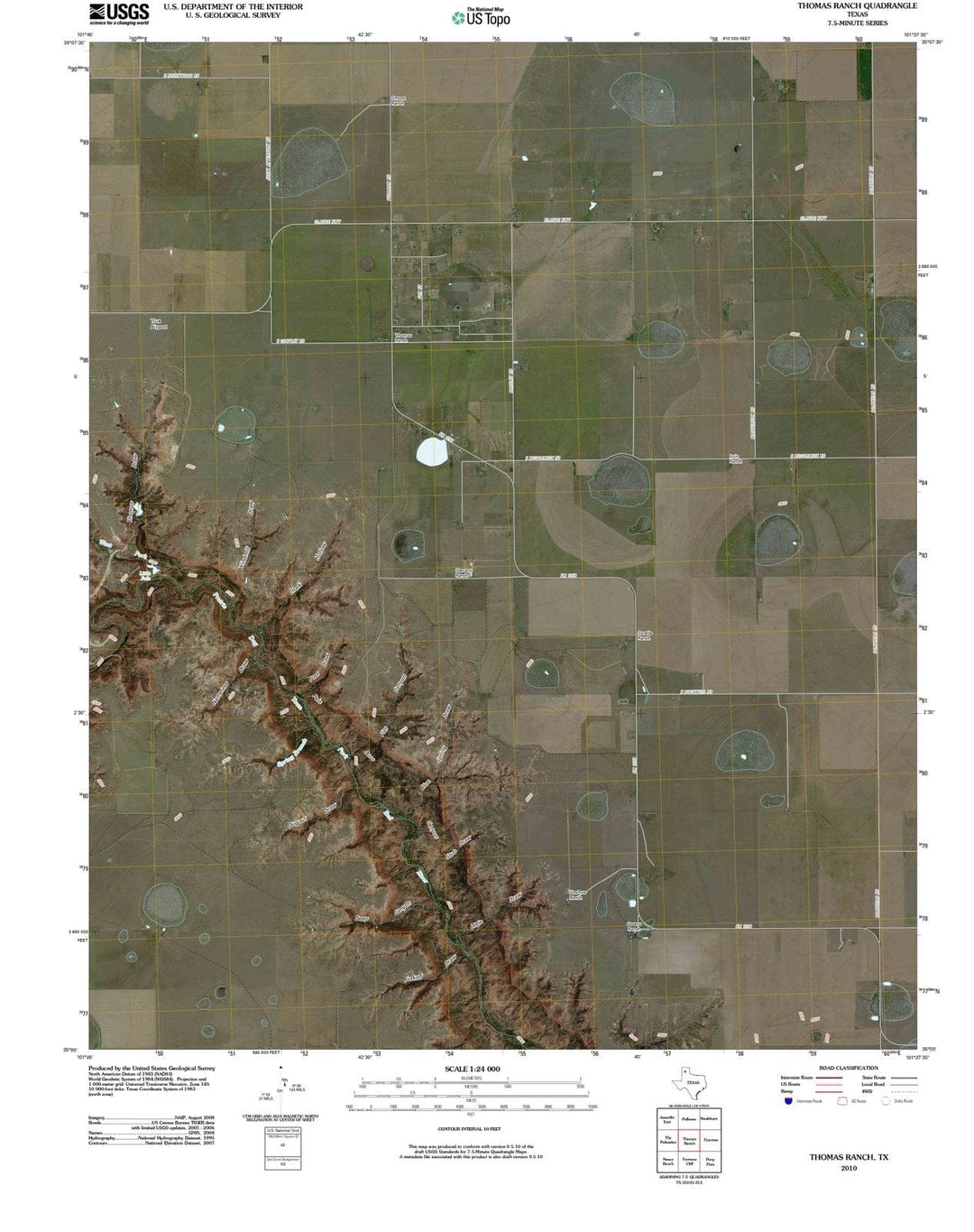 2010 Thomas Ranch, TX - Texas - USGS Topographic Map