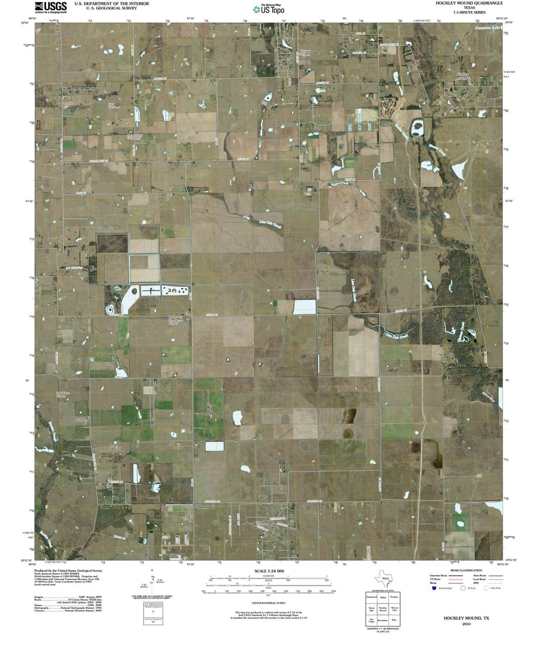 2010 Hockley Mound, TX - Texas - USGS Topographic Map