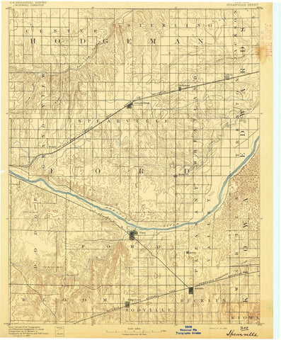 1892 Spearville, KS - Kansas - USGS Topographic Map