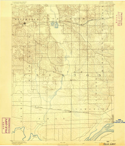 1892 Goose Lake, IA - Iowa - USGS Topographic Map