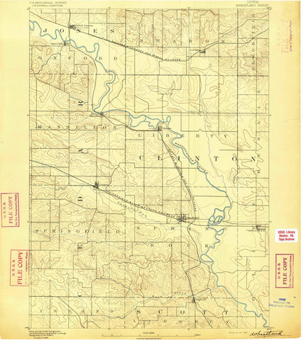 1892 Wheatland, IA - Iowa - USGS Topographic Map