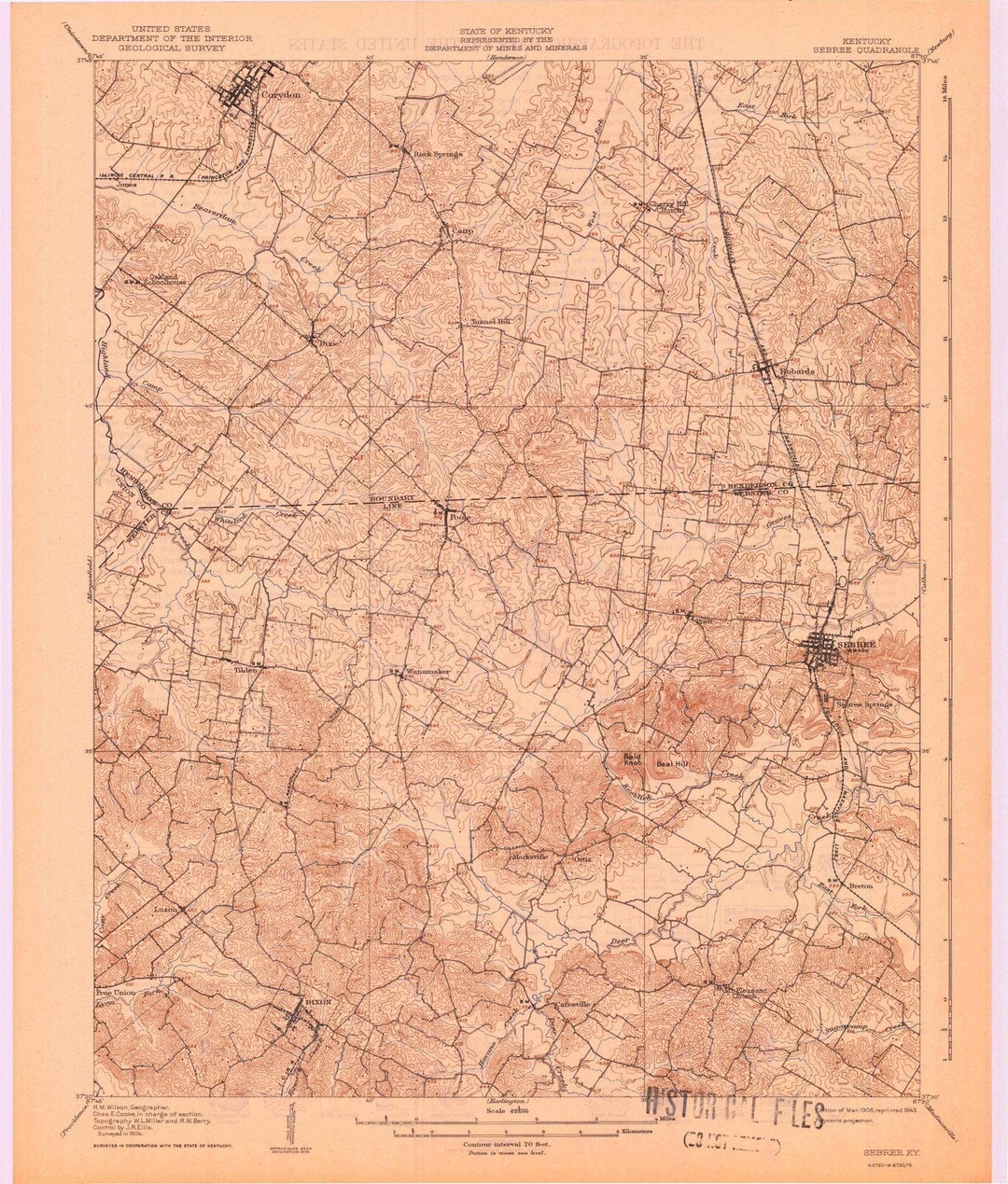 1906 Sebree, KY - Kentucky - USGS Topographic Map