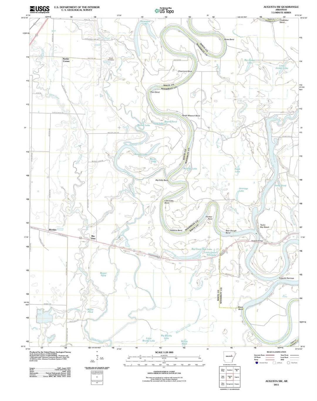 2011 Augusta, AR - Arkansas - USGS Topographic Map