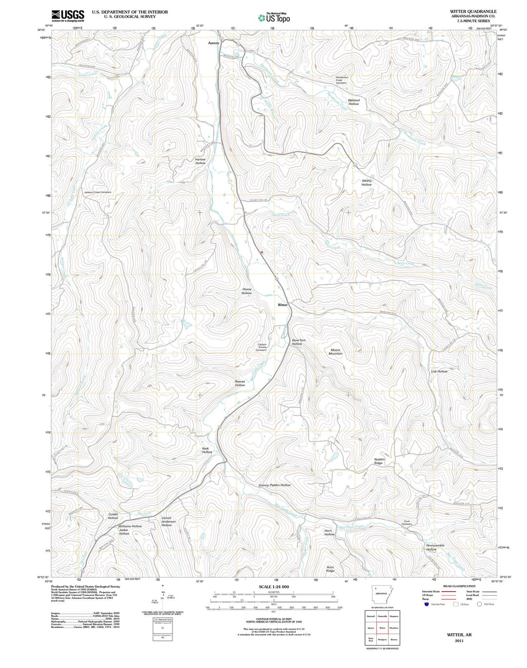 2011 Witter, AR - Arkansas - USGS Topographic Map