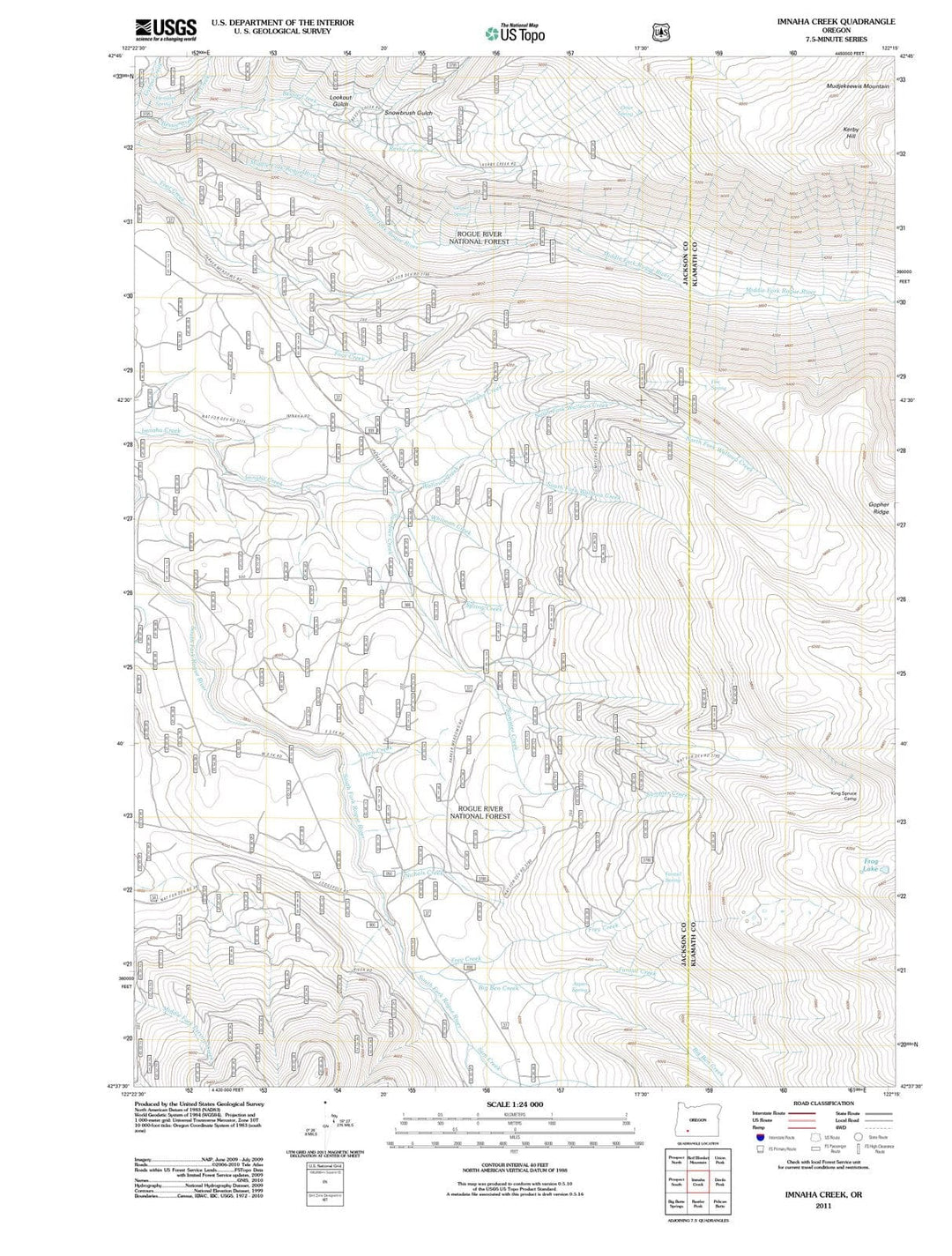 2011 Imnaha Creek, OR - Oregon - USGS Topographic Map