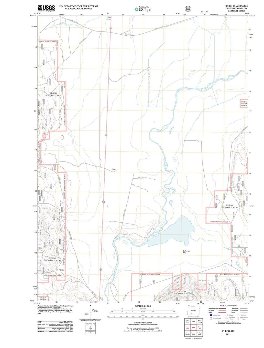 2011 Fuego, OR - Oregon - USGS Topographic Map